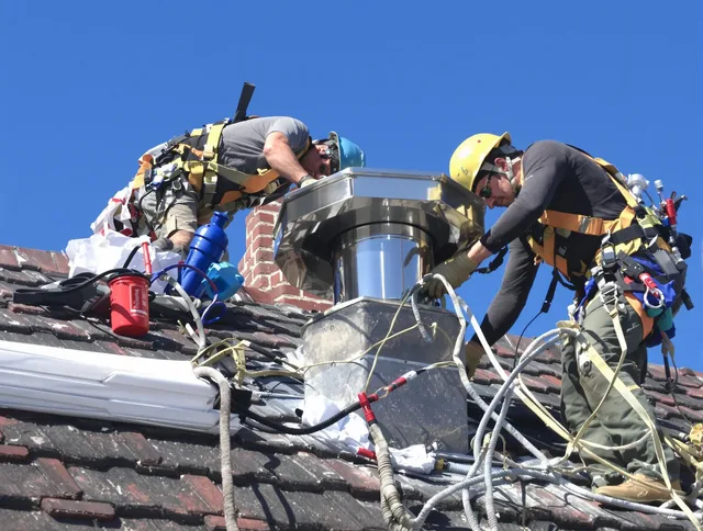 Protective chimney cap installed by Diamond Bar Chimney Sweep in Diamond Bar, CA