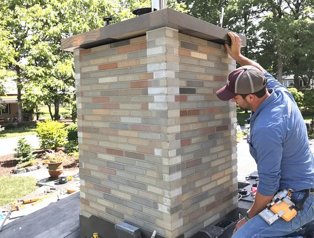 Diamond Bar Chimney Sweep completing a modern chimney remodel in Diamond Bar, CA
