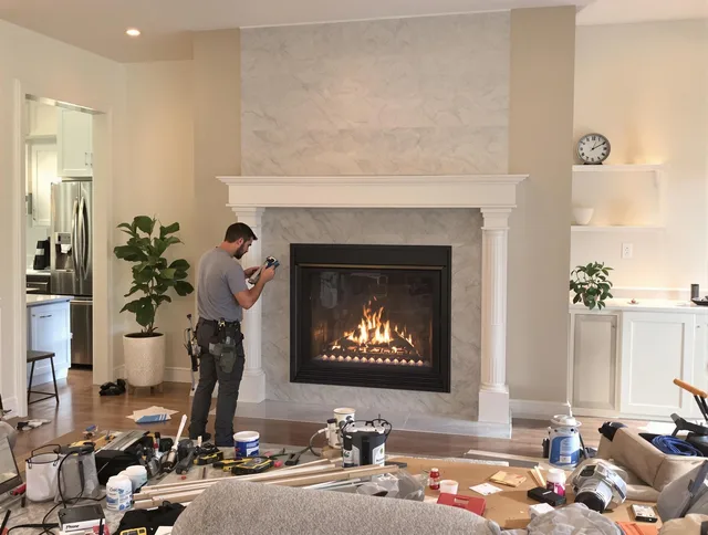 Newly installed fireplace by Diamond Bar Chimney Sweep in Diamond Bar, CA